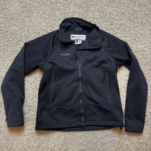 Columbia Soft Shell Jacket Black Womens Large Interchange
